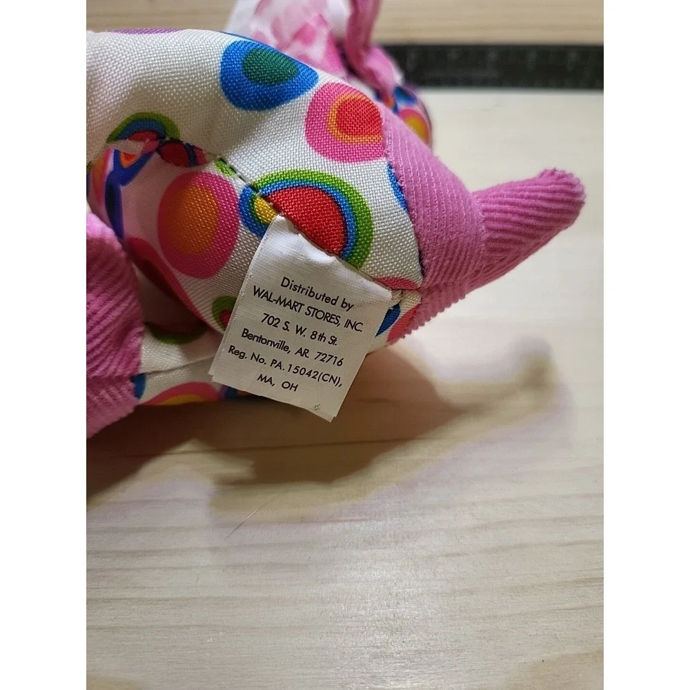 Adorable Polka Dots Puppy W/ Heart Nose‎ & Around Tail Plush W/ Heart Ribbon